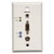 VGA over Cat5/6 Extender, Wall Plate Receiver for Video/Audio, Up to 1000 ft. (305 m), TAA B132-100A-WP-1