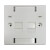 2-Port UK-Style Keystone Wall Plate, Unloaded Shuttered Module, Icon Tabs, White N042U-W02-ST