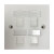 4-Port UK-Style Keystone Wall Plate, Unloaded Shuttered Module, White N042U-W04-S