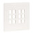 12-Port Keystone Double-Gang Faceplate, White, TAA N080-212