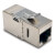 Cat6 Straight-Through Modular Shielded In-Line Snap-In Coupler with 90-Degree Down-Angled Port (RJ45 F/F) N235-001-SH-D