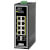 8-Port Unmanaged Industrial Gigabit Ethernet Switch - 10/100/1000 Mbps, PoE+ 30W, 2 GbE SFP Slots, -40° to 75°C, DIN Mount NGI-U08C2POE8