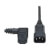 Power Extension Cord, Left-Angle C13 to C14 PDU Style - 10A, 250V, 18 AWG, 2 ft. (0.61 m), Black P004-002-13LA