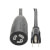 Heavy-Duty Power Extension Cable, NEMA L5-15R to NEMA 5-15P - 15A, 120V, 14 AWG, 1 ft. (0.31 m), Black P023-001