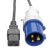 IEC 309 to C19, Heavy-Duty Extension Cord - 16A, 250V, 16 AWG, 10 ft. (3.05 m), Black P070-010