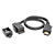 High-Speed HDMI with Ethernet All-in-One Keystone/Panel Mount Extension Cable (M/F), Angled Connector, 1 ft. (0.31 m) P162-001-KPA-BK