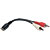 3.5 mm Mini Stereo to RCA Audio Y Splitter Adapter Cable (F/2xM), 6 in. (15.2 cm) P316-06N