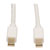 Mini DisplayPort Cable (M/M), 4K 60 Hz, White, 3 ft. (0.9 m) P584-003
