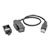 USB 2.0 All-in-One Keystone/Panel Mount Extension Cable (M/F), Angled Connector, 1 ft. (0.31 m) U024-001-KPA-BK