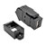 USB 2.0 All-in-One Keystone/Panel Mount Angled Coupler (F/F), Black U060-000-KPA-BK