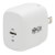 Compact USB-C Wall Charger with USB-C to Lightning Cable - 18W PD Charging, GaN Technology, White U280-W01-18C1-K