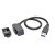 USB 3.0 All-in-One Keystone/Panel Mount Extension Cable (M/F), Angled Connector, Black, 1 ft. (0.31 m) U324-001-KPA-BK