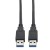 USB 3.0 SuperSpeed A/A Cable for Tripp Lite USB 3.0 All-in-One Keystone/Panel Mount Couplers (M/M), Black, 3 ft. (0.91 m) U325-003