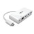 3-Port USB-C Hub with LAN Port and Power Delivery, USB-C to 3x USB-A Ports and Gbe, USB 3.0, White U460-003-3AG-C